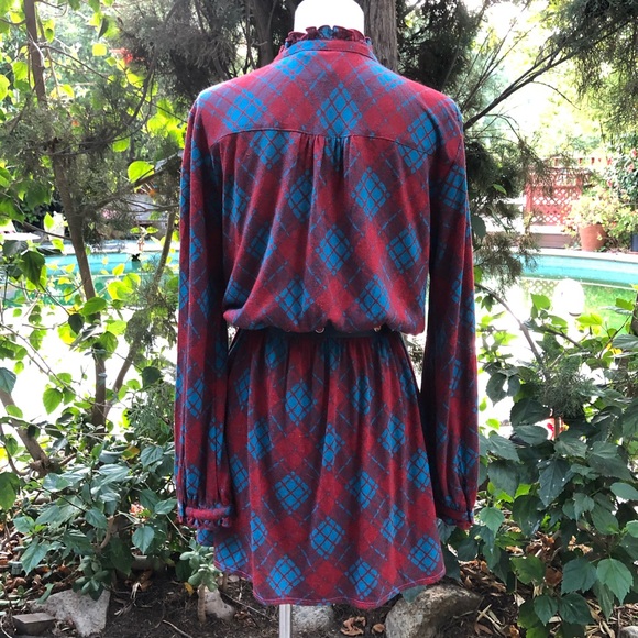 VINTAGE Plaid Dress S - Picture 5 of 5